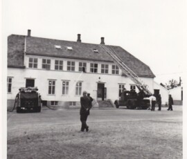 Pipebrann på Tasta Skole.